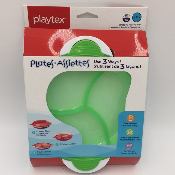 2 Sets Playtex Baby BPA-Free 3-In-1 Plate Toddlers - Picture 9 of 15